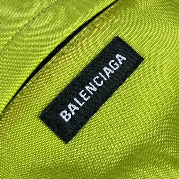 BALENCIAGA 558163 Explorer logo bag backpack Backpack Nylon canvas yellow/Black - Picture 10 of 16